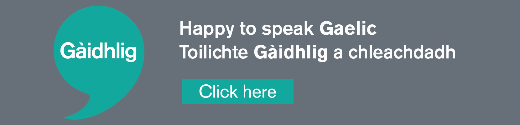 Happy to speak Gaidhlig