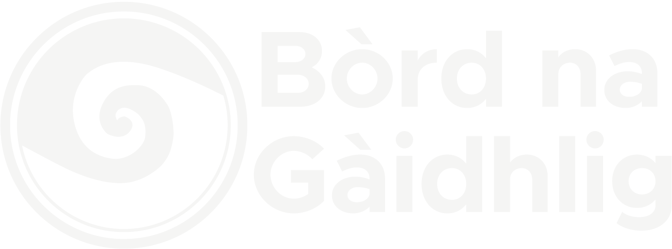 Picture: Bòrd na Gàidhlig logo in white