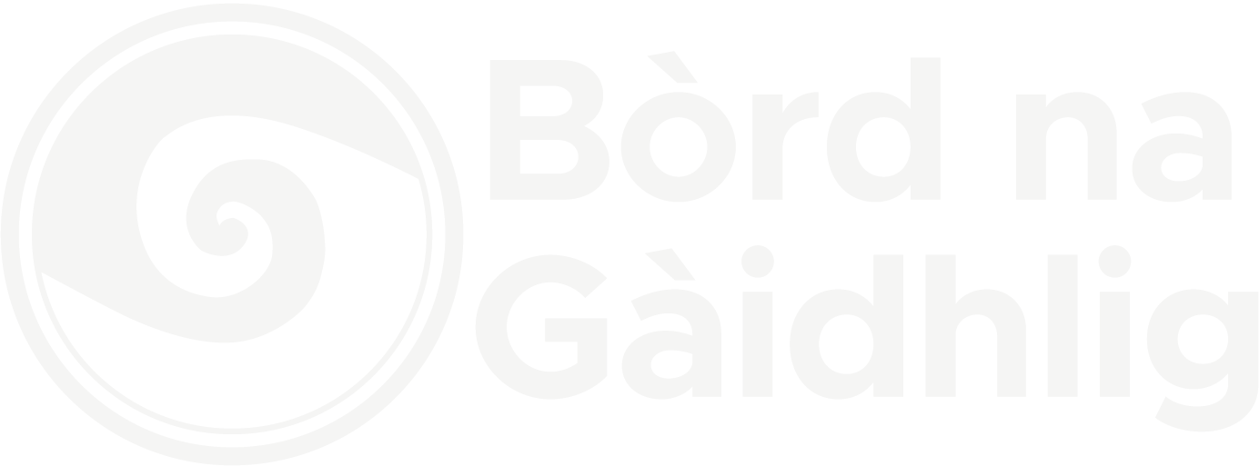 Picture: Bòrd na Gàidhlig logo in white