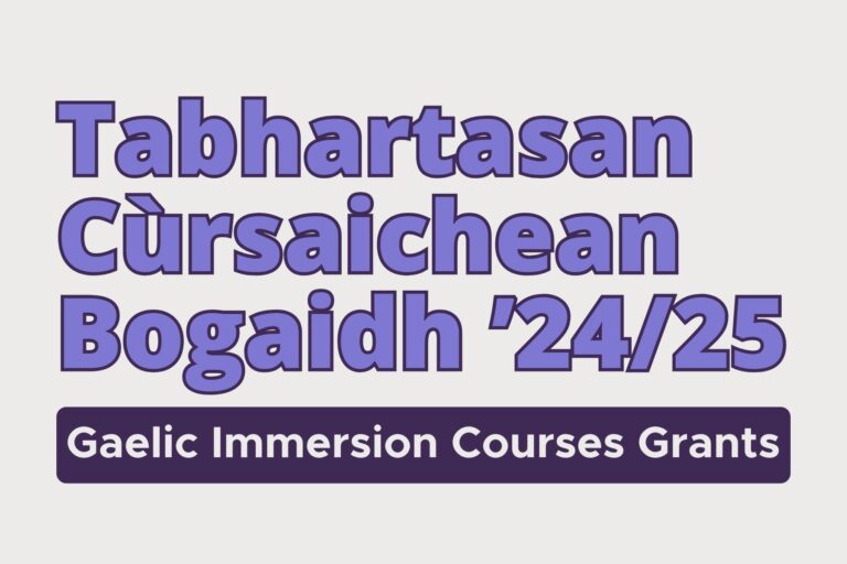Gaelic Immersion Course Grants 2024/25